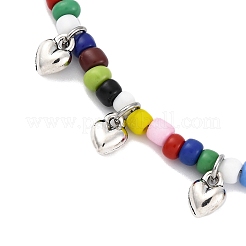 Богемные круглые стеклянные бисерные браслеты для женщин AJEW-AN00669