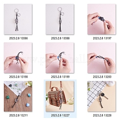 Плетеный брелок с бахромой макраме&nbsp;AJEW-SW00014-05