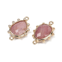 Натуральный родонит ограненные подвески-коннекторы&nbsp;G-K347-07G-05