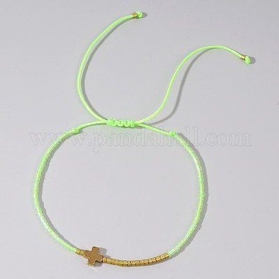 Простые браслеты из стеклянных бусин и плетеных бисера в европейском стиле для женщин MK8381-2-1