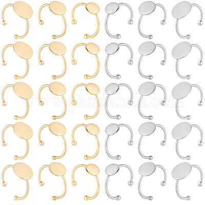 30 шт. 6 стиля регулируемых колец для пальцев из нержавеющей стали 304 STAS-BBC0007-97-1