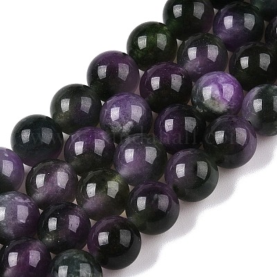 Окрашенные природные белый нефрит бисер пряди G-T138-8mm-210-3-1