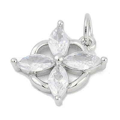 Латунные микропаве прозрачные кубические циркониевые подвески KK-G522-37P-1