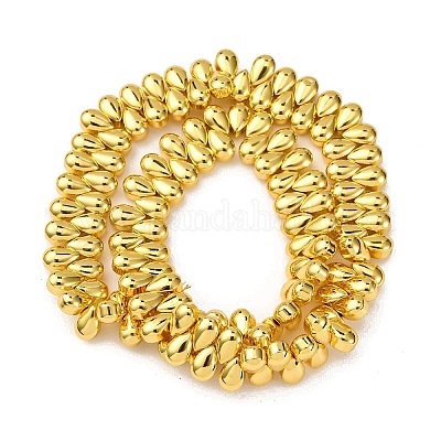 Стеклянные бусины с гальваническим покрытием  EGLA-H109-08-1