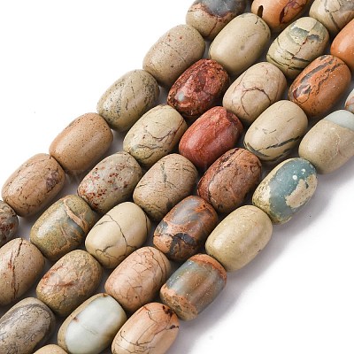 Натуральные бусины из аква терра яшмы G-L624-C03-14x10mm-1
