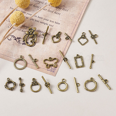 Застежки тоггл в тибетском стиле  TIBE-TA0001-21AB-1