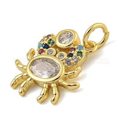 Морская тематика стойка покрытие латунь микропаве кубические циркониевые подвески X-KK-I718-28G-01-1