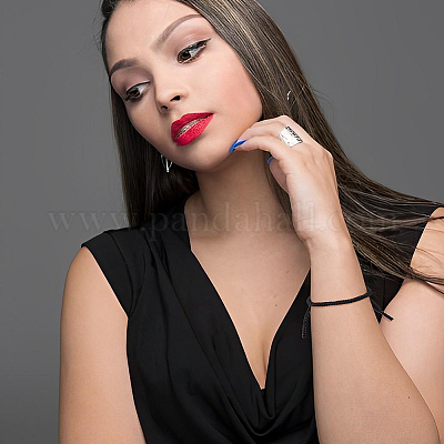 4шт. набор браслетов из нейлонового плетеного шнура двух цветов с регулируемой длиной BJEW-FI0001-76-1