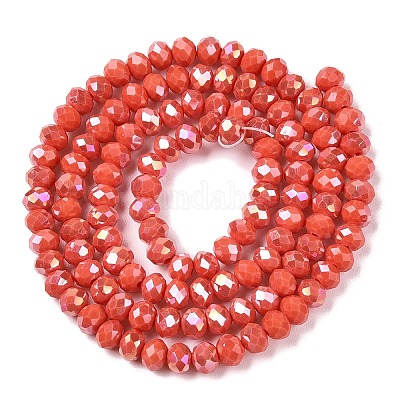 Стеклянные бусины с гальваническим покрытием  EGLA-A044-P4mm-B21-1