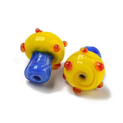 Бусы лэмпворк ручной работы LAMP-N025-03D-1