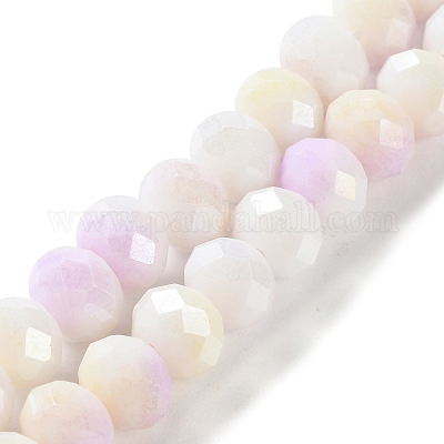 Стеклянные бусины с гальваническим покрытием  LAMP-S068-02F-1