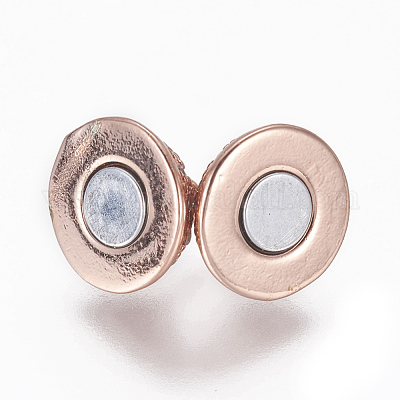 Магнитные застежки из латуни с цирконием и микропаве с петлями ZIRC-L082-B-01-RG-1