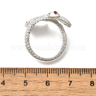 Кольца-манжеты из сплава с эмалью и змеиным узором RJEW-Q014-01P-1