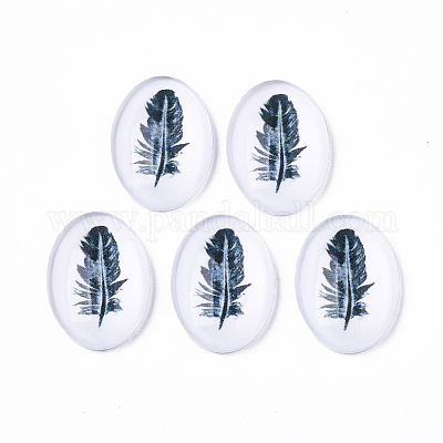 Плоско-круглые кабошоны из стекла   GGLA-R195-1-1