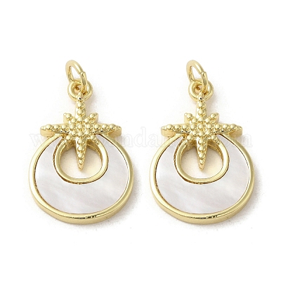 Латунные подвески из ракушек KK-I708-07A-G-1