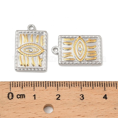 Подвески из нержавеющей стали 304 со стразами STAS-T068-69GP-1