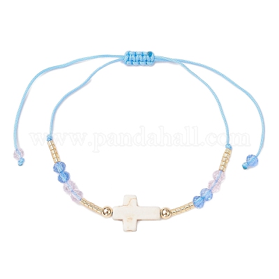 Браслеты из бисера в форме цилиндра из стеклянного бисера BJEW-MA00171-01-1