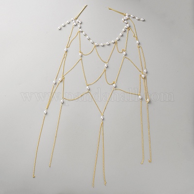 Цепочка для волос из латуни со стразами&nbsp;DIY-WH20050-34G-1