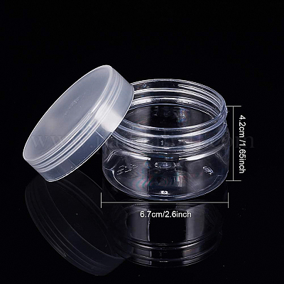 Пластиковые трубочки для хранения бусин с завинчивающейся белой крышкой CON-BC0003-12-1