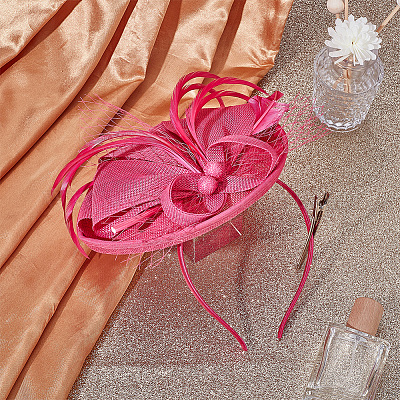 Сетчатые резинки для волос с вуалью OHAR-WH0011-63A-1