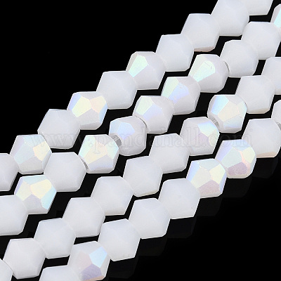 Нити биконусов из матового стекла EGLA-A039-J4mm-MB06-1