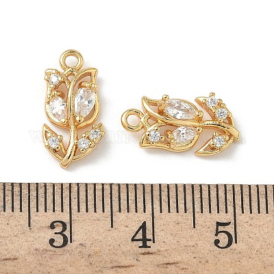 Латунные микро проложить кубического циркония подвески KK-Z136-35G-03-1