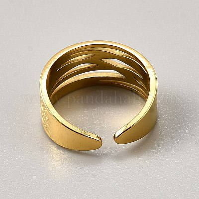 Регулируемые манжеты из нержавеющей стали 304 для женщин RJEW-WH0002-41E-G-1