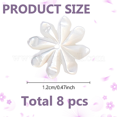 8 шт. натуральные бусины из ракушек FIND-GO0003-28-1