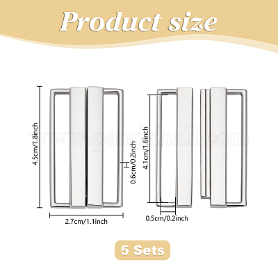 5 шт. прямоугольные пряжки для поясного ремня из сплава FIND-PH0027-19-1