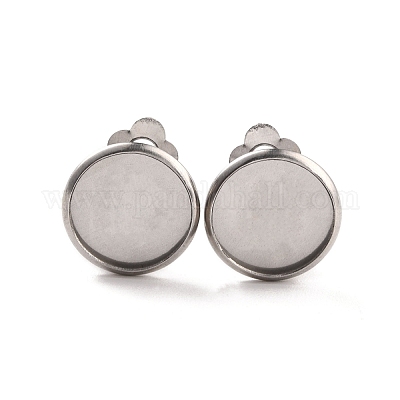 Фурнитура для сережек-клипс из нержавеющей стали 316 STAS-I187-02C-P-1