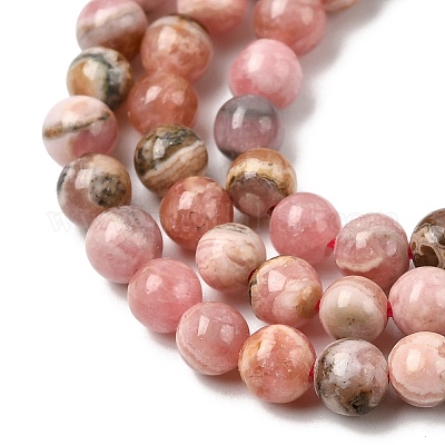 Натуральные бусины из родонита&nbsp;G-A293-B02-4mm-1