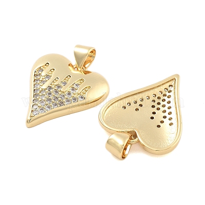 Подвески из латуни с прозрачным фианитом KK-U009-05H-G-1