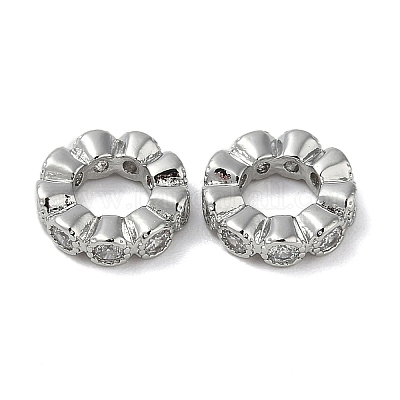 Латунные прозрачные кубические циркониевые соединительные кольца KK-U045-10P-1