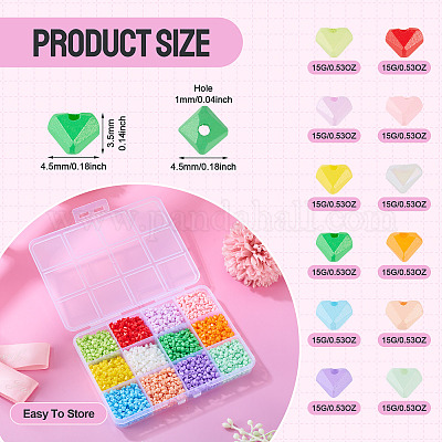 180 г 12 цвета краски для выпечки стеклянные бусины&nbsp;SEED-TA0001-55-1