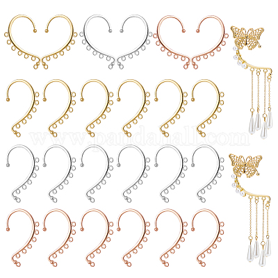 36шт 3 цвета сплава ушные манжеты выводы FIND-CA0005-23-1