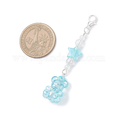 Подвесные украшения из прозрачных акриловых бусин HJEW-JM03966-1