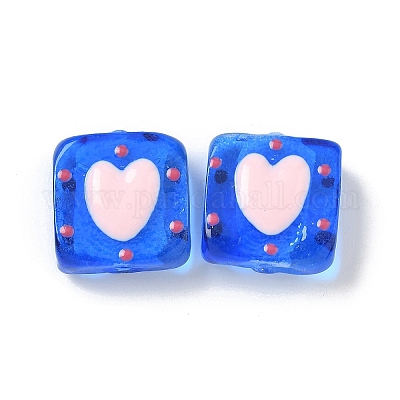 Эмалевые бусины ручной работы в технике лэмпворк LAMP-G147-02G-1