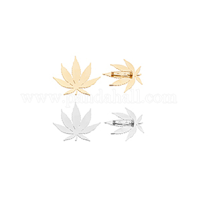 4шт брошь в виде листа 2-х цветов STAS-UN0034-82-1