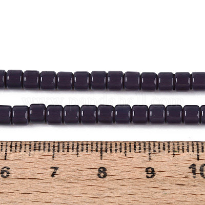 Непрозрачные сплошные цветные стеклянные бусины GLAA-N065-4x4mm-C07-1