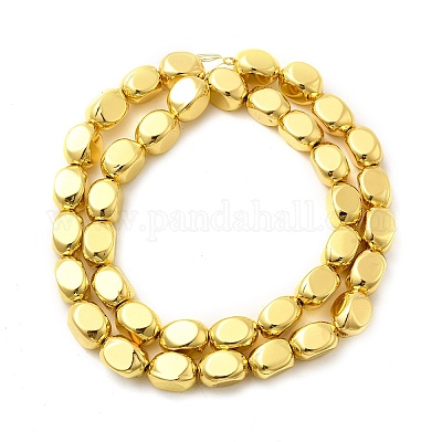 Стеклянные бусины с гальваническим покрытием  EGLA-F166-02B-G-1