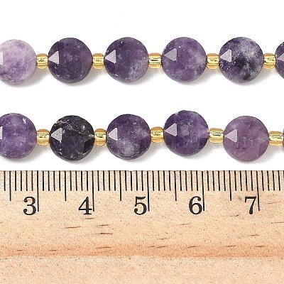 Натуральные лепидолитовые бусины G-C116-A09-02-1