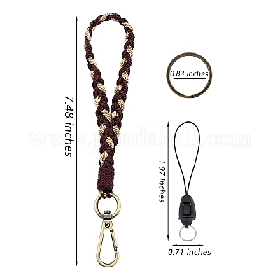 Брелок на запястье в стиле бохо макраме KEYC-SW00004-08-1