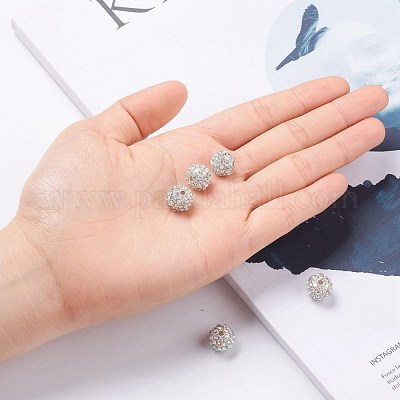 Бусины из сплава и страза RB-A034-10mm-A28S-1