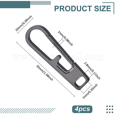 Язычки застежек-молний из титанового сплава&nbsp;PALLOY-WH0048-33A-1