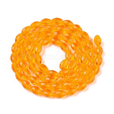 Прозрачные стеклянные бусины EGLA-A037-T6x8mm-D08-1