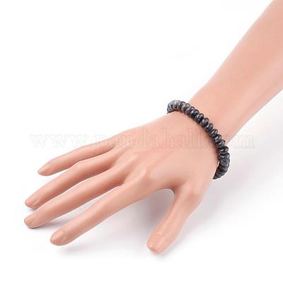 Природные лабрадорита бисер браслеты растянуть&nbsp;BJEW-JB03376-01-1