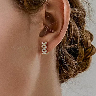 S925 серьги-кольца из стерлингового серебра в форме бабочки CF2090-1