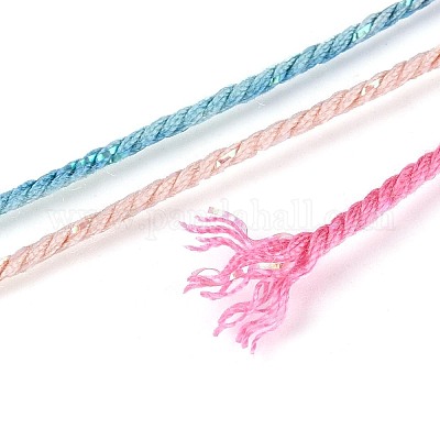 30 м окрашенный сегментный хлопковый шнур для макраме&nbsp;OCOR-T018-01G-1