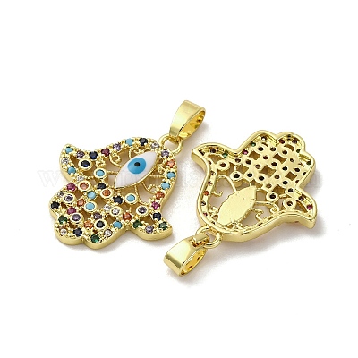 Латунные микро проложить кубического циркония подвески KK-F903-06G-02-1