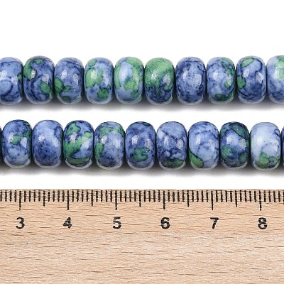 Нити окрашенных синтетических бусин из речного камня G-Z105-C01-01C-1